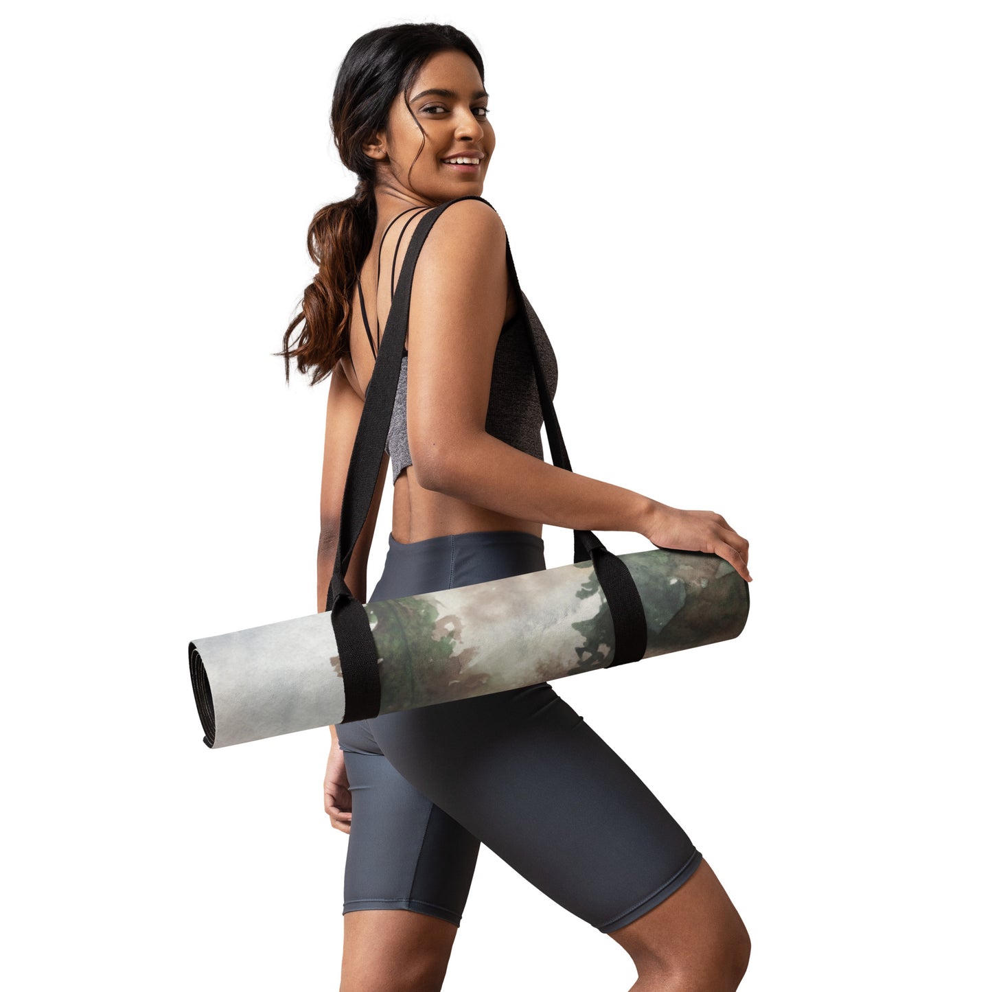 Water Color Trees Yoga mat