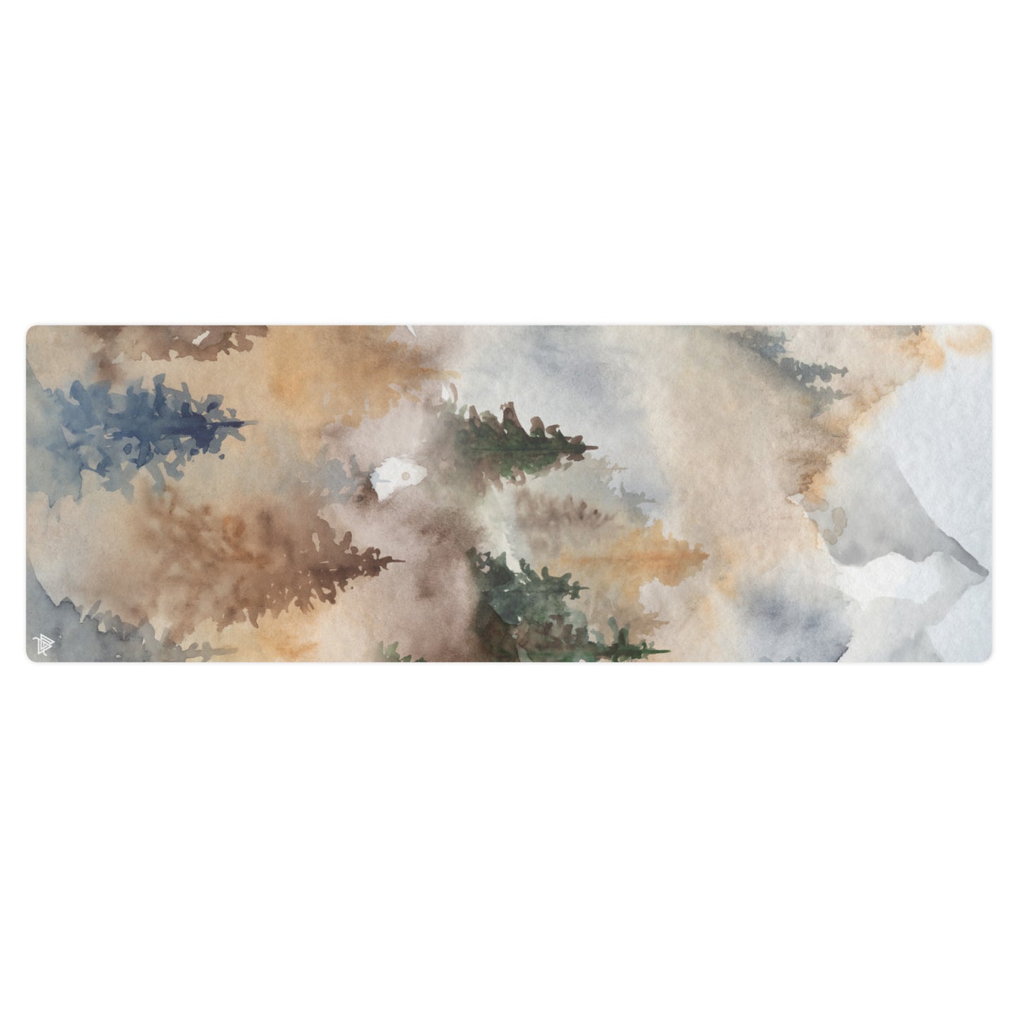 Water Color Trees Yoga mat