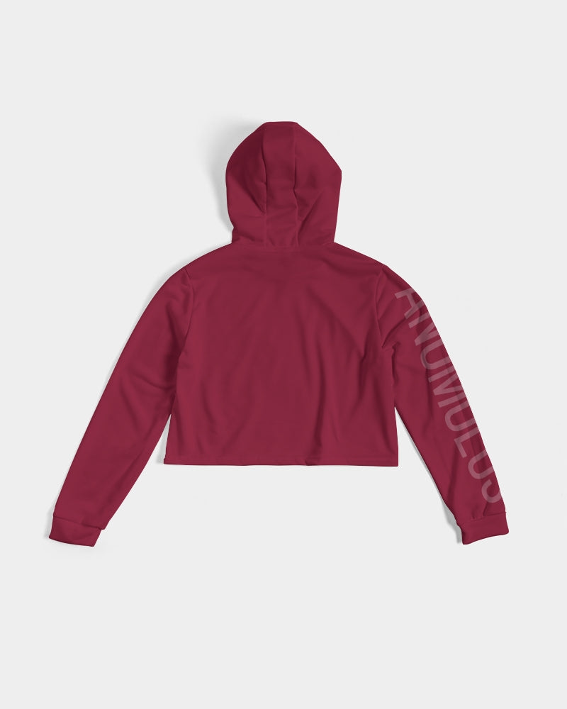 Women's maroon Anomolus Cropped Hoodie