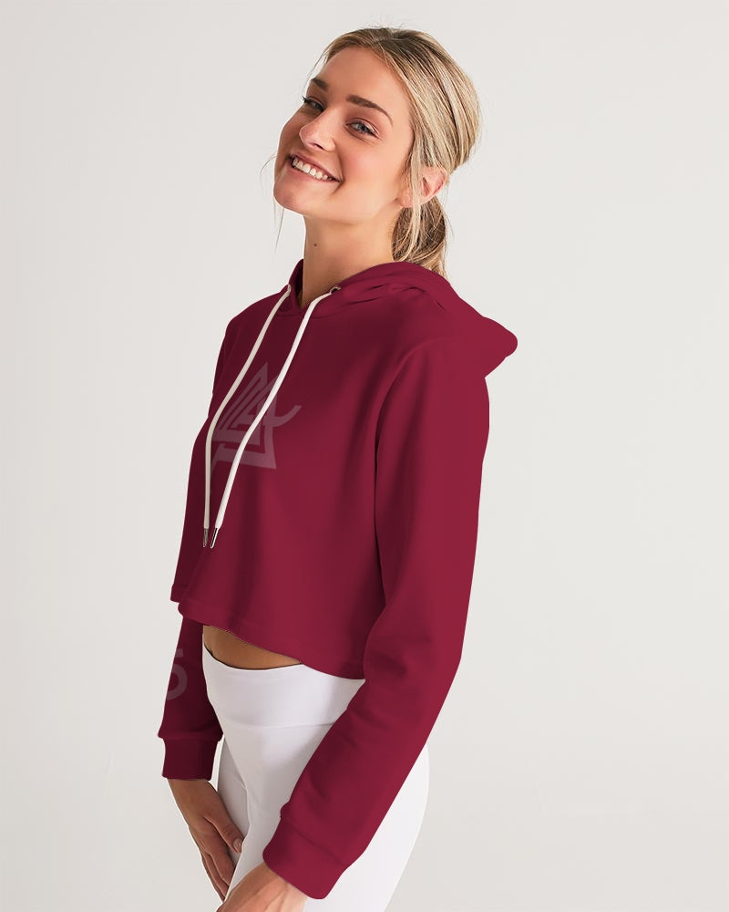 Women's maroon Anomolus Cropped Hoodie