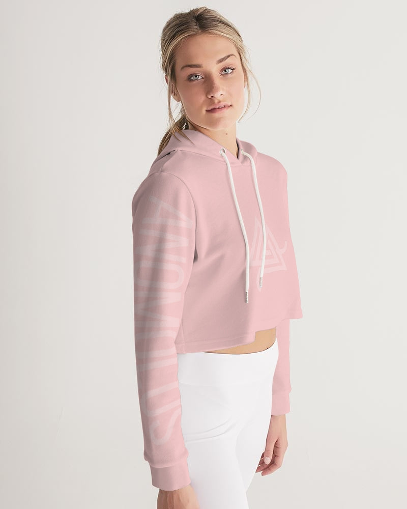 Women's Pink Anomolus Cropped Hoodie